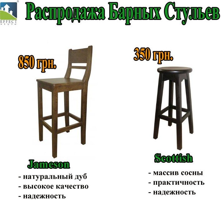 Барные стулья цена